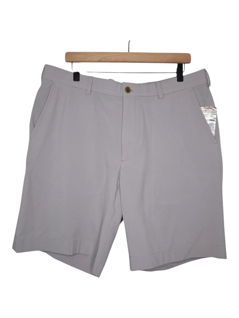 Brooks Brothers Mens Gray Preppy 9" Performance Stretch Golf Shorts Size 36